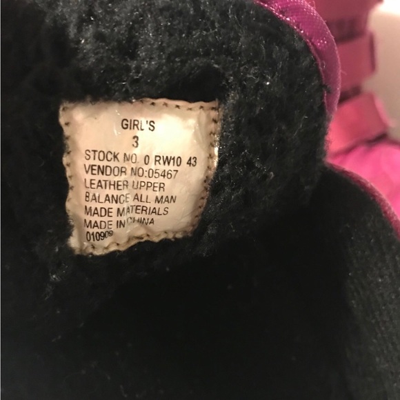 L. L. Bean winter snow boots leather-upper magenta kids girl size 3 - Picture 10 of 10